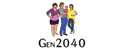 logo for Gen2040 image of three women and a baby.