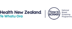 Logo National Bowel Screening Programme - time to screen
